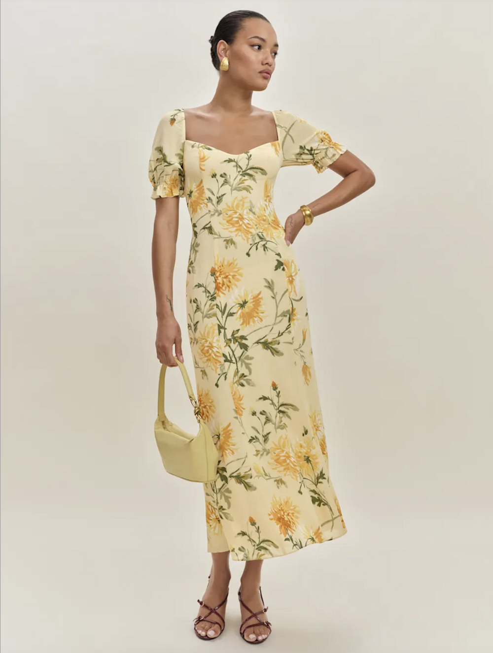 Reformation Gloria Dress Yellow - Size 2